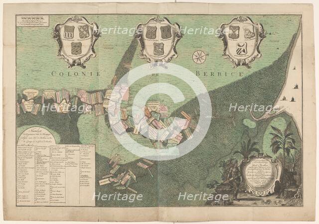 Accurate Map of the state and the course of Rio de Berbice..., 1742. Creators: Jan Daniel Knapp, Hendrik de Leth.