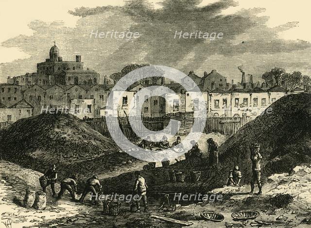 'The Dust-Heaps, Somers Town, in 1836', (c1876). Creator: Unknown.