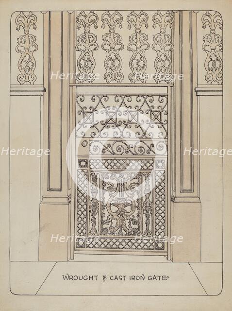 Cast Iron Gate, c. 1936. Creator: Ray Price.