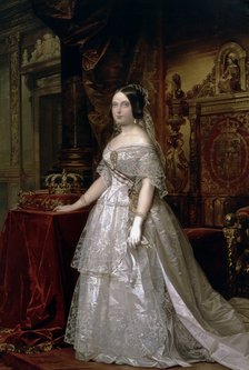 Portrait of Isabella II, Queen of Spain, 1844, oil by Federico Madrazo.