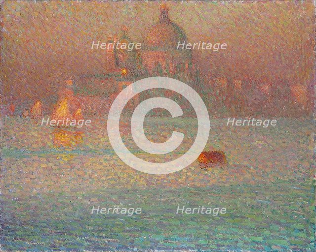 Fireworks. Winter Morning in Venice, 1907. Artist: Le Sidaner, Henri (1862-1939)