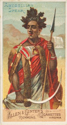 Abyssinian Spear, from the Arms of All Nations series (N3) for Allen & Ginter Cigarettes B..., 1887. Creator: Allen & Ginter.