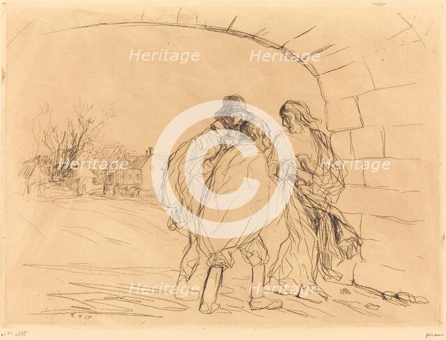 The Meeting under the Arch (first plate), 1910. Creator: Jean Louis Forain.
