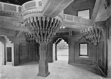 'Fatehpur Sikri. Pillar in the Dewan-i-Khas', c1910. Creator: Unknown.