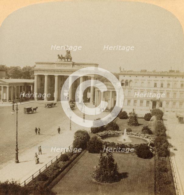 'Brandenburg Gate, Unter den Linden, Berlin, Germany', 1894. Creator: Underwood & Underwood.