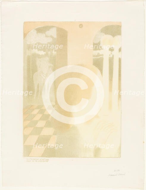 The Knight Did Not Die at the Crusade, plate five from Love, 1898, published 1899. Creator: Maurice Denis.