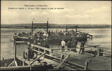 Irkutsk A pontoon across the Angara River, 1904-1914. Creator: Unknown.