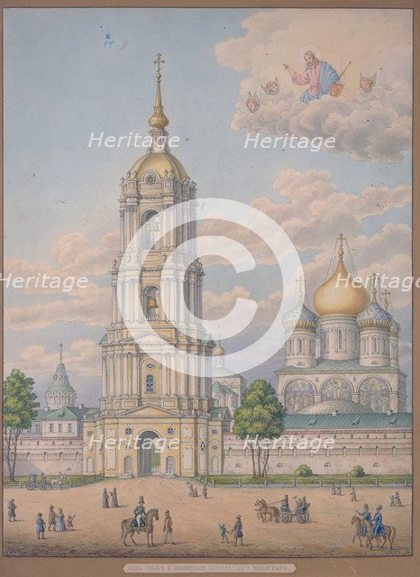 The New Monastery of the Saviour in Moscow, 1851. Artist: Kutepov, Alexander Sergeyevich (1781-1855)