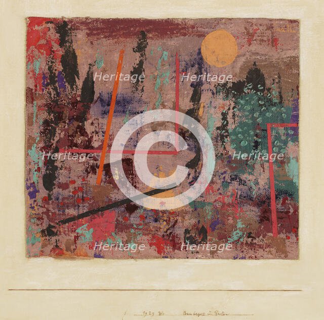 Baubegin(n) im Garten (Beginning of Construction in the Garden), 1929. Creator: Klee, Paul (1879-1940).