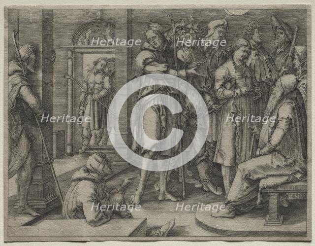 The Story of Joseph: Joseph Interprets his Dream to Jacob, 1512. Creator: Lucas van Leyden (Dutch, 1494-1533).