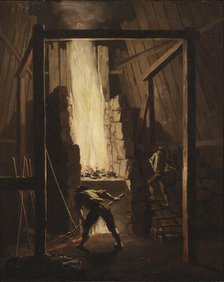 Interior of a Copper Foundry in Falun, 1781. Creator: Per Hillestrom.