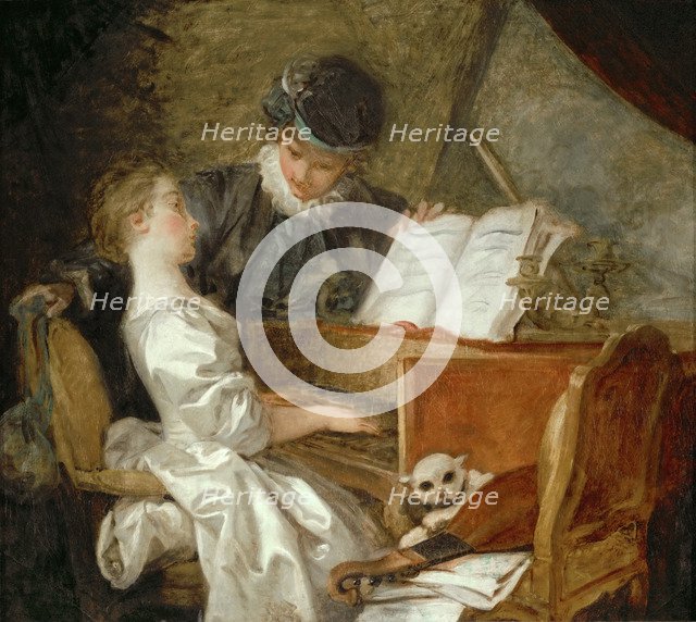 The Music Lesson. Artist: Fragonard, Jean Honoré (1732-1806)