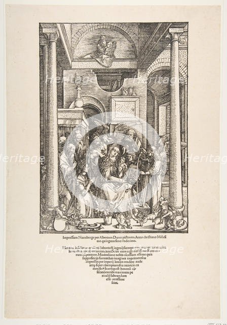 The Glorification of the Virgin, from The Life of the Virgin, Latin Edition, 1511, 1511. Creator: Albrecht Durer.