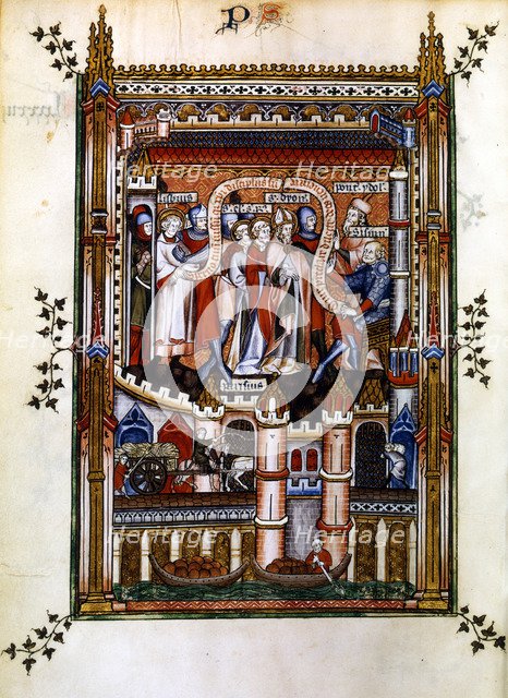 Lisbius proclaims himself a disciple of Christ, 1317. Artist: Unknown