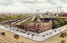 Shipping yards, Anheuser-Busch brewing plant, St, Louis, Missouri, USA, 1910. Artist: Unknown
