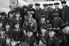 Adolf Hitler visiting a battleship, Germany, 1936. Artist: Unknown