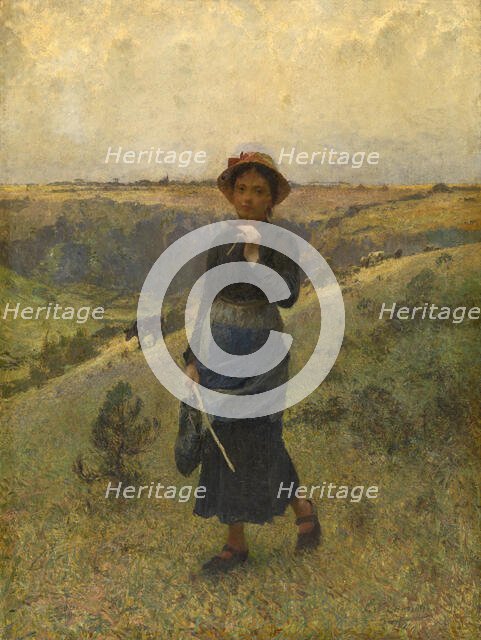 Cowherd in the Ardennes, late 19th-early 20th century. Creator: Evariste Carpentier.