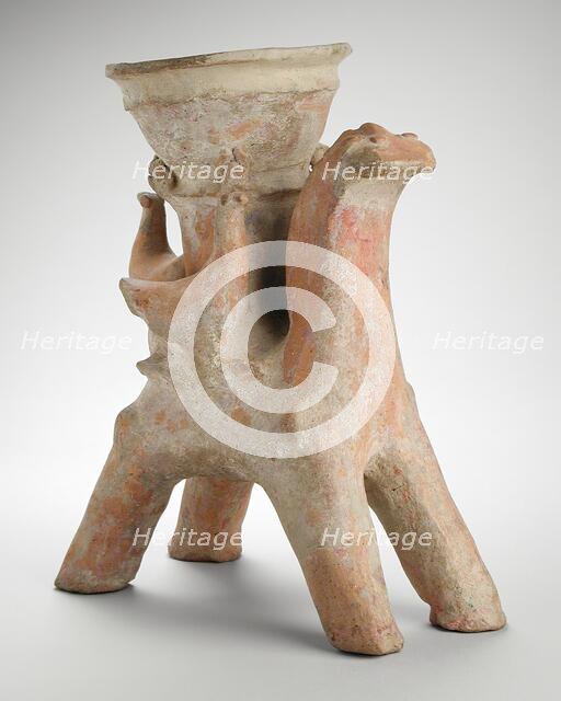 Quadraped with Bowl and Three Cockerels, 2nd century. Creator: Unknown.