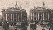 Pair of Stereograph Views of the Royal Exchange, London, England, 1850s-1910s. Creator: J F Jarvis.