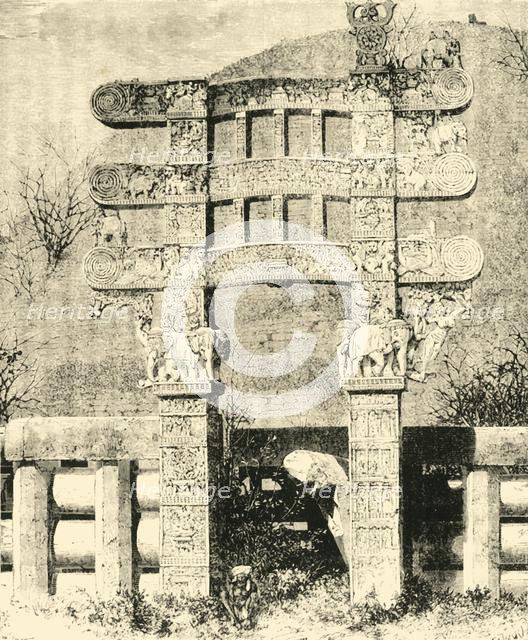 'East Gate of the Great Stupa of Sanchi', 1890.   Creator: Unknown.