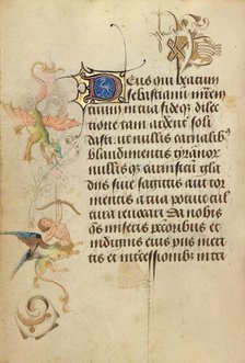 Decorated Text Page; Prayer Book of Charles the Bold, 1469. Creator: Nicolas Spierinc.