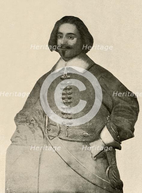 'Portrait of Sir John Leverett, in buff coat and plain soldier's band', 1640-1660, (1937). Creator: Unknown.