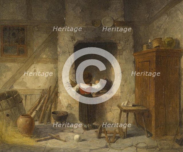 Household Work, 1866. Creator: Anders Gustaf Koskull.