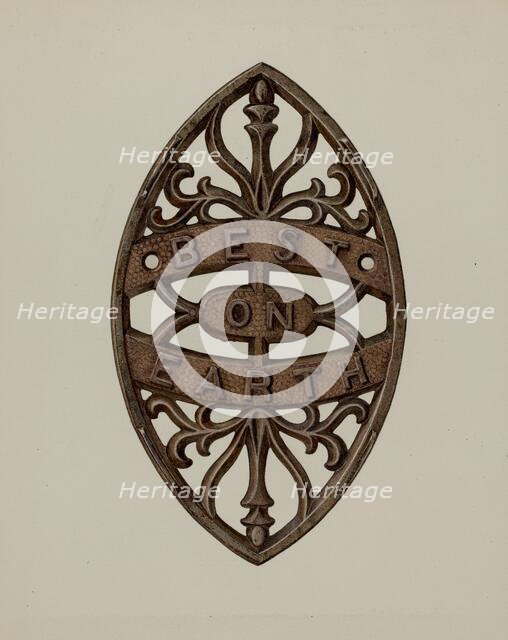 Trivet, c. 1939. Creator: Albert Rudin.