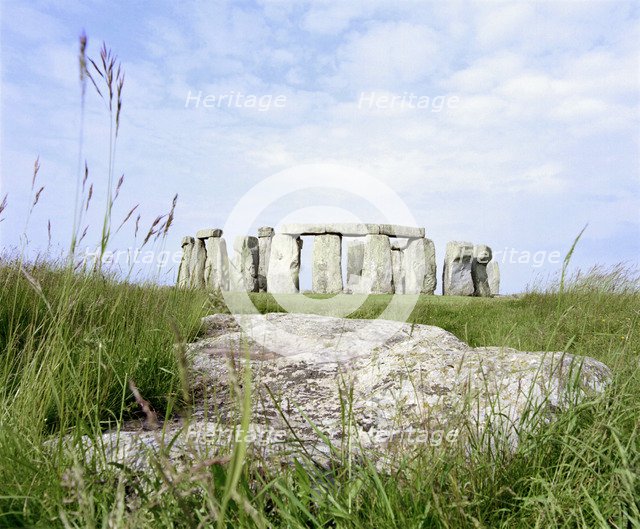 The Sarsen circle at Stonehenge, Amesbury, Wiltshire, 2000. Artist: P Williams