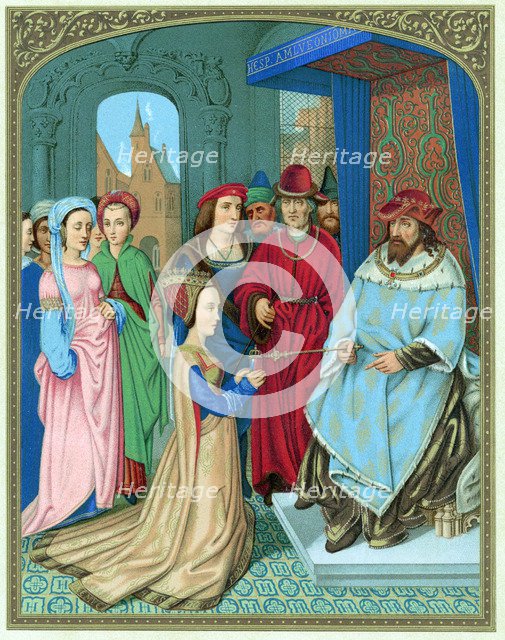 King Solomon welcoming the Queen of Sheba. Artist: Unknown