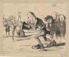 L'heure de la rentrée en classe, 19th century. Creator: Honore Daumier.