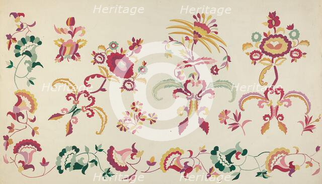 Embroidery from Bedspread, 1935/1942. Creator: Majel G. Claflin.