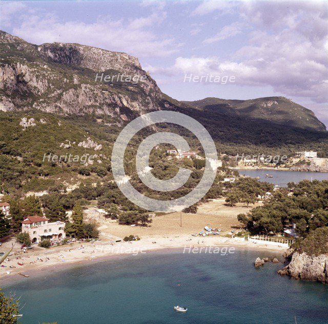 Paleocastritsa, Corfu, from below the monastery, c20th century. Artist: CM Dixon.
