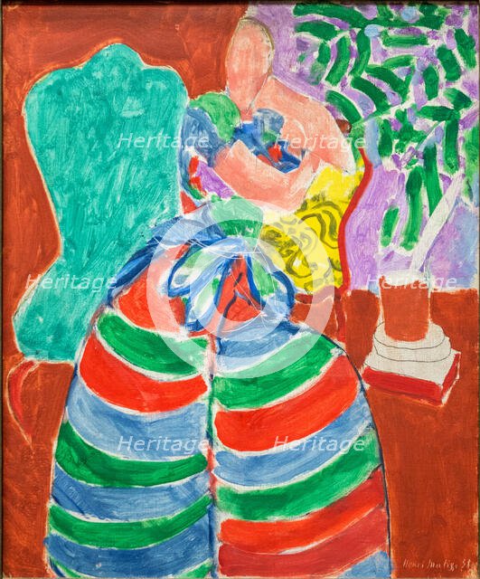 The striped Dress, 1938. Creator: Matisse, Henri (1869-1954).
