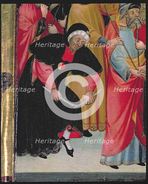 Marriage of the Virgin, detail of a table in the 'Altarpiece of the Virgin and St. George', tempe…