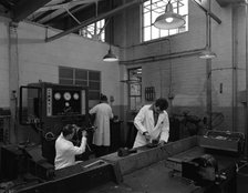 Auto electricians at work at Globe & Simpson, Nottingham, Nottinghamshire, 1961.  Artist: Michael Walters