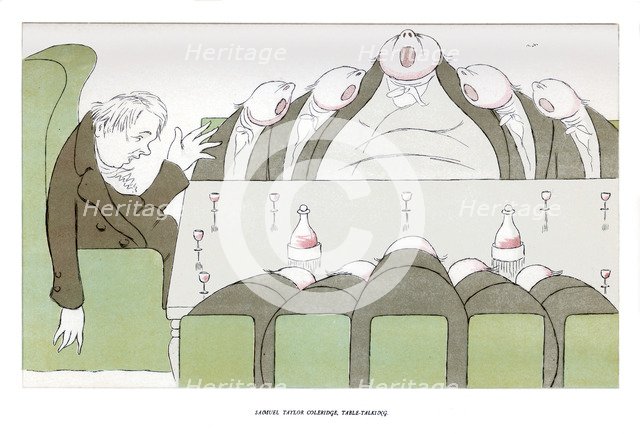 'Samuel Taylor Coleridge, Table-Talking', 1904.Artist: Max Beerbohm