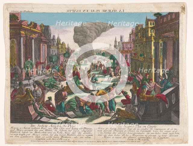 The sixth plague in Egypt, 1755-1779. Creator: Anon.