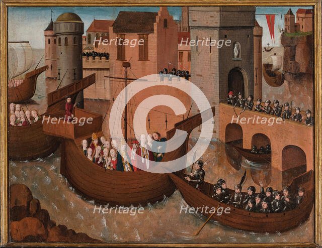 Saint Ursula and the Eleven Thousand Virgins Returning to Cologne, c1485-1490. Creator: Swabian master (active ca. 1500).