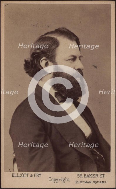 Portrait of the violinist and composer Joseph Joachim (1831-1907) , c. 1875. Creator: Photo studio Elliott & Fry, London  .