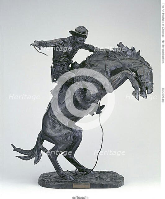 The Bronco Buster, Modeled 1909, cast 1912. Creator: Frederic Remington.