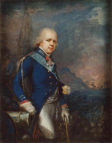 Portrait of Grand Duke Constantine Pavlovich of Russia (1779-1831) before the Battle of Novi, 1799. Artist: Anonymous  