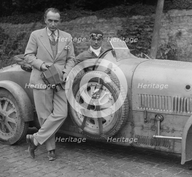 Bugatti Type 43 at the Boulogne Motor Week, France, 1928. Artist: Bill Brunell.