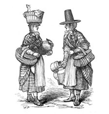 The Royal Visit to Swansea: Swansea market women, 1881. Creator: Unknown.