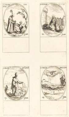 St. Theodosius; St. Tatiana; St. Hilary; St. Felix. Creator: Jacques Callot.