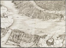 View of Venice [lower left block], 1500. Creator: Jacopo de' Barbari.