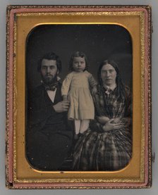 Untitled (Portrait of a Man, Woman and Girl), 1856. Creator: Unknown.