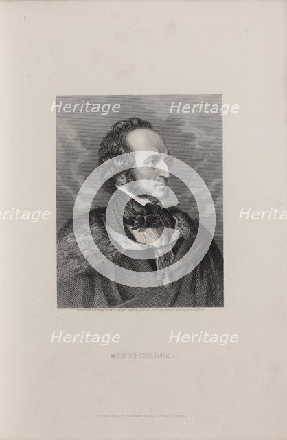 Portrait of Felix Mendelssohn Bartholdy, 1840s.