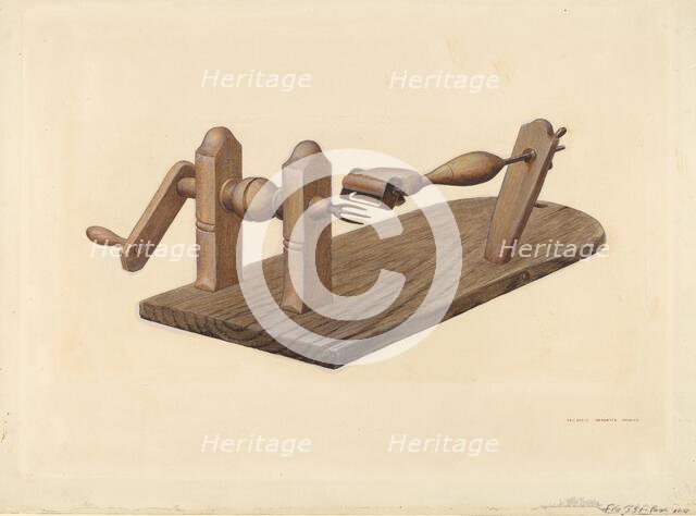 Apple Peeler, c. 1939. Creator: Henrietta S. Hukill.