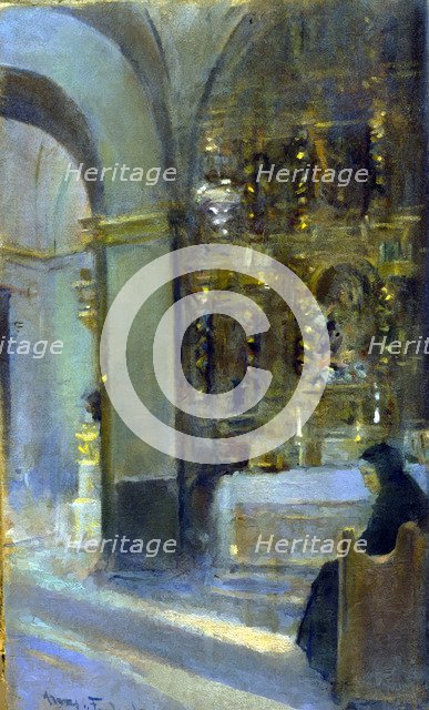 Inside a church', by Arcadi Mas i Fontdevila.